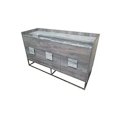 Modern wooden sideboard with metal legs