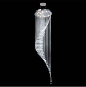 Modern spiral crystal chandelier