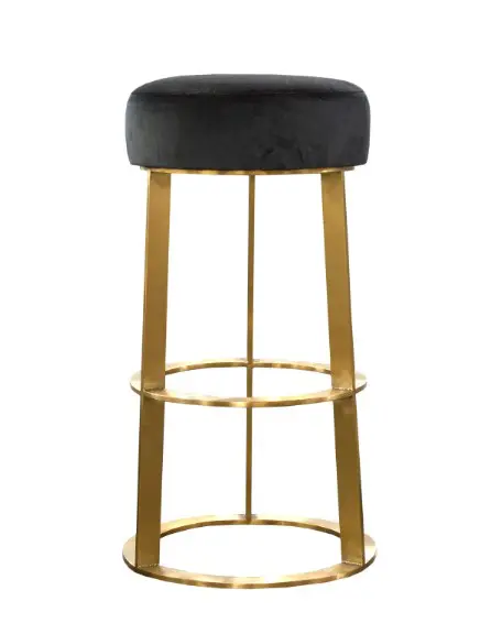 Black cushioned tall stool
