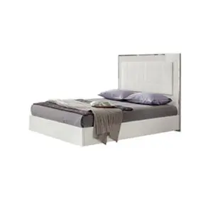 Contemporary bed with padded headboard