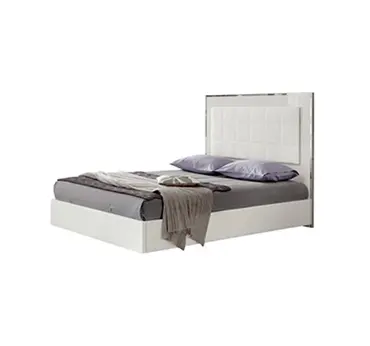 Contemporary bed with padded headboard