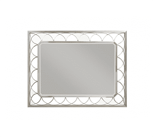 Rectangular mirror with decorative border