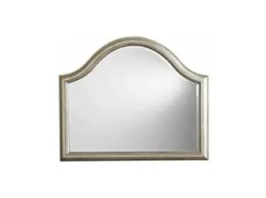 Arched mirror with silver frame