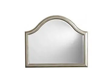 Arched mirror with silver frame
