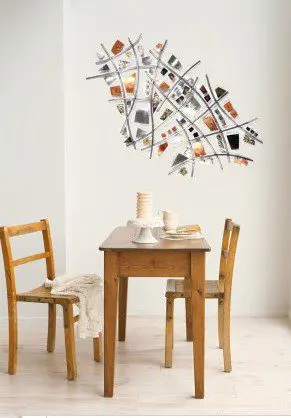 Contemporary dining setup with artistic design