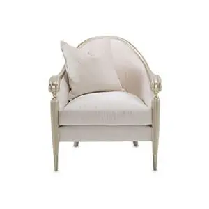 Elegant beige armchair with cushion
