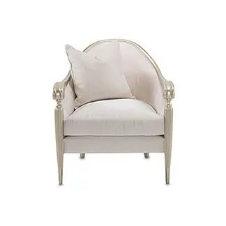 Elegant beige armchair with cushion