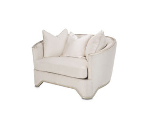Modern cream armchair with cushions