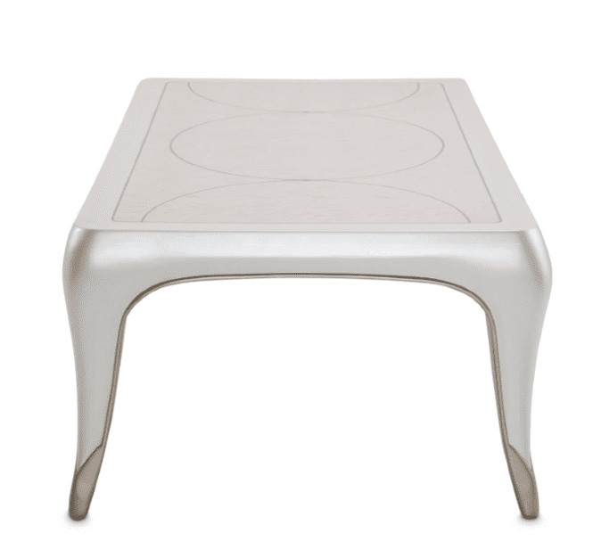 Sleek minimalist table with curved legs