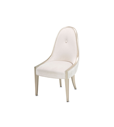 Elegant white upholstered chair