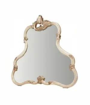 Antique-style mirror with decorative trim