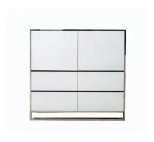 Modern white and chrome cabinet