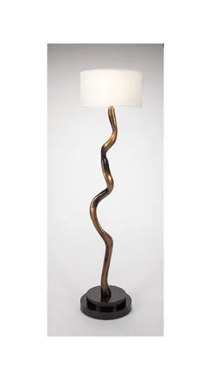 Artistic twisted floor lamp design
