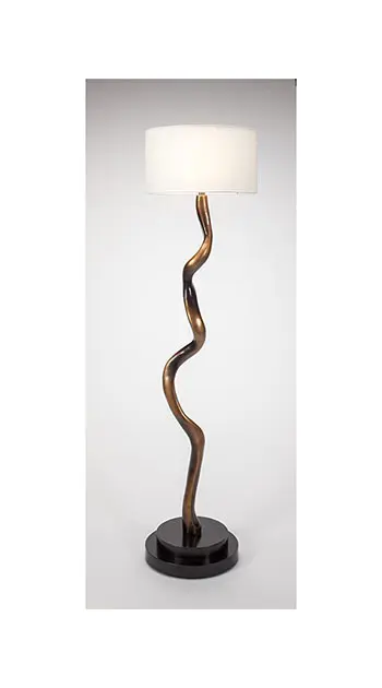Artistic twisted floor lamp design