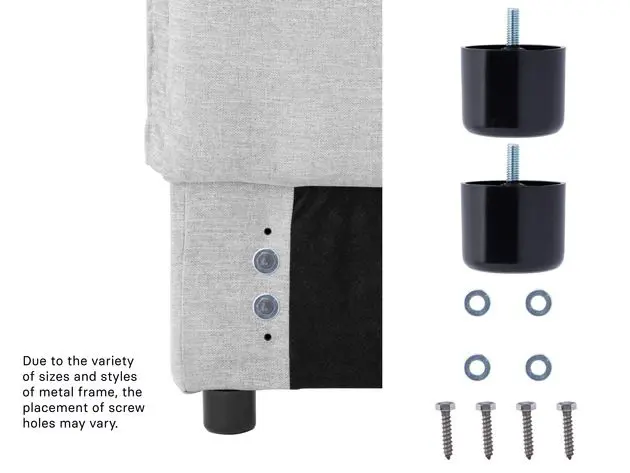 Bed frame screws and washers included