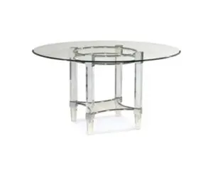 Elegant round table with transparent base