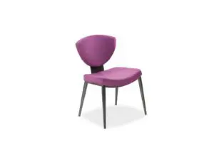 Contemporary chair with purple upholstery