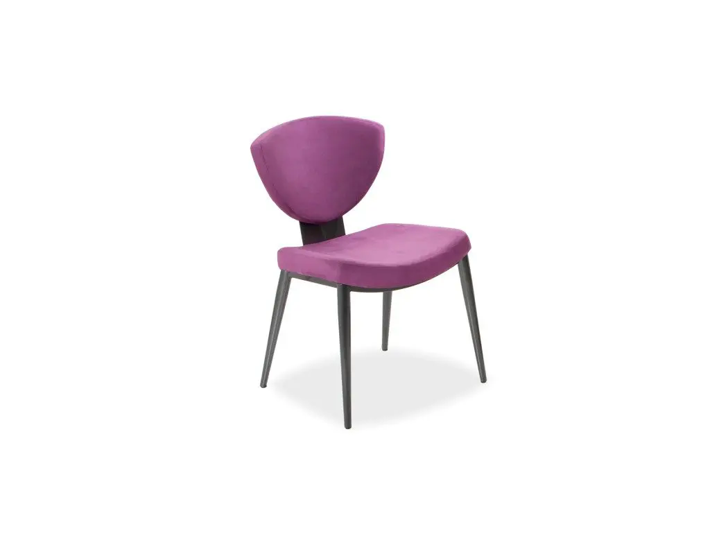 Contemporary chair with purple upholstery