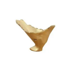 Unique gold sculpture-like bowl design