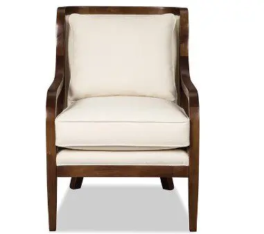 Elegant chair with cushioned seat
