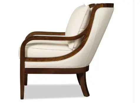 Stylish wooden chair with soft upholstery