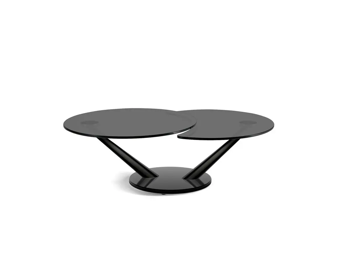 Sleek round glass table design