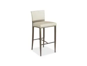 Sleek bar stool with wooden legs