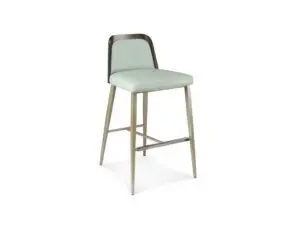 Contemporary stool with metal legs