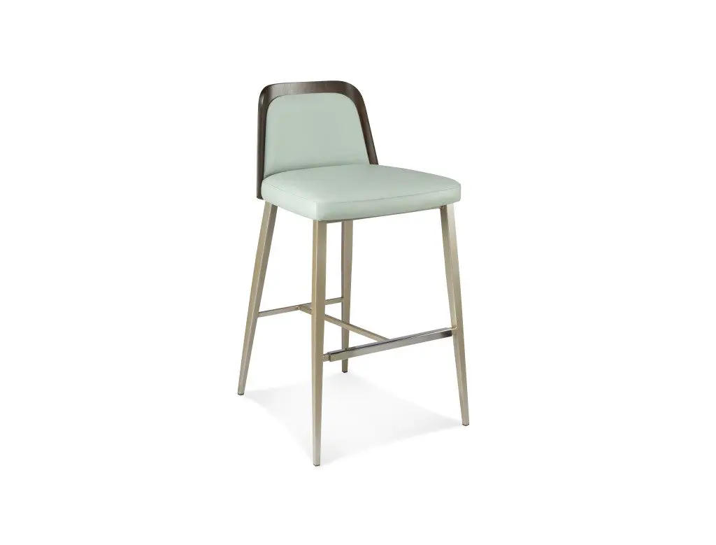 Contemporary stool with metal legs