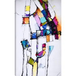 Abstract geometric shapes on white background