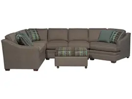 Comfortable sectional with checkered accents