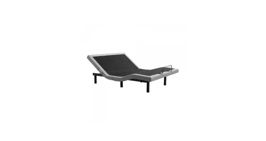 Adjustable bed frame with raised headrest