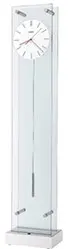 Tall glass clock with pendulum