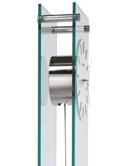 Side view of contemporary glass clock