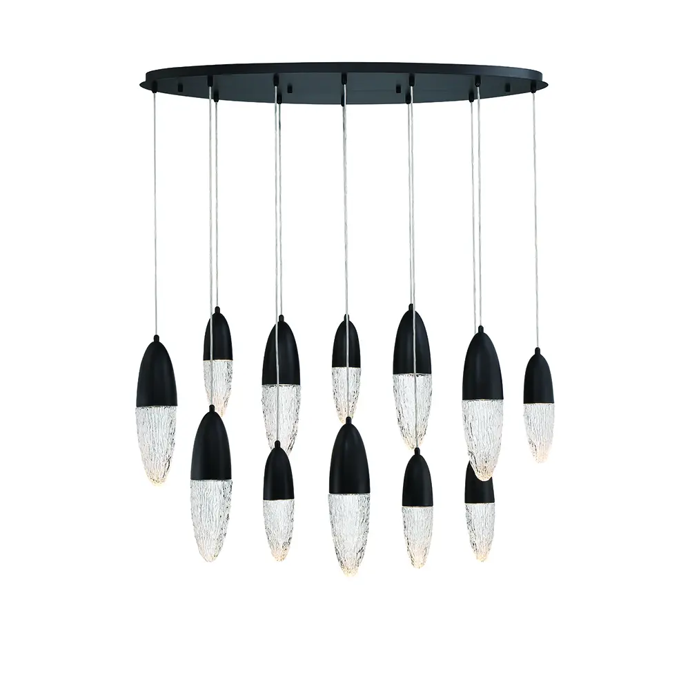 Contemporary chandelier with multiple pendants