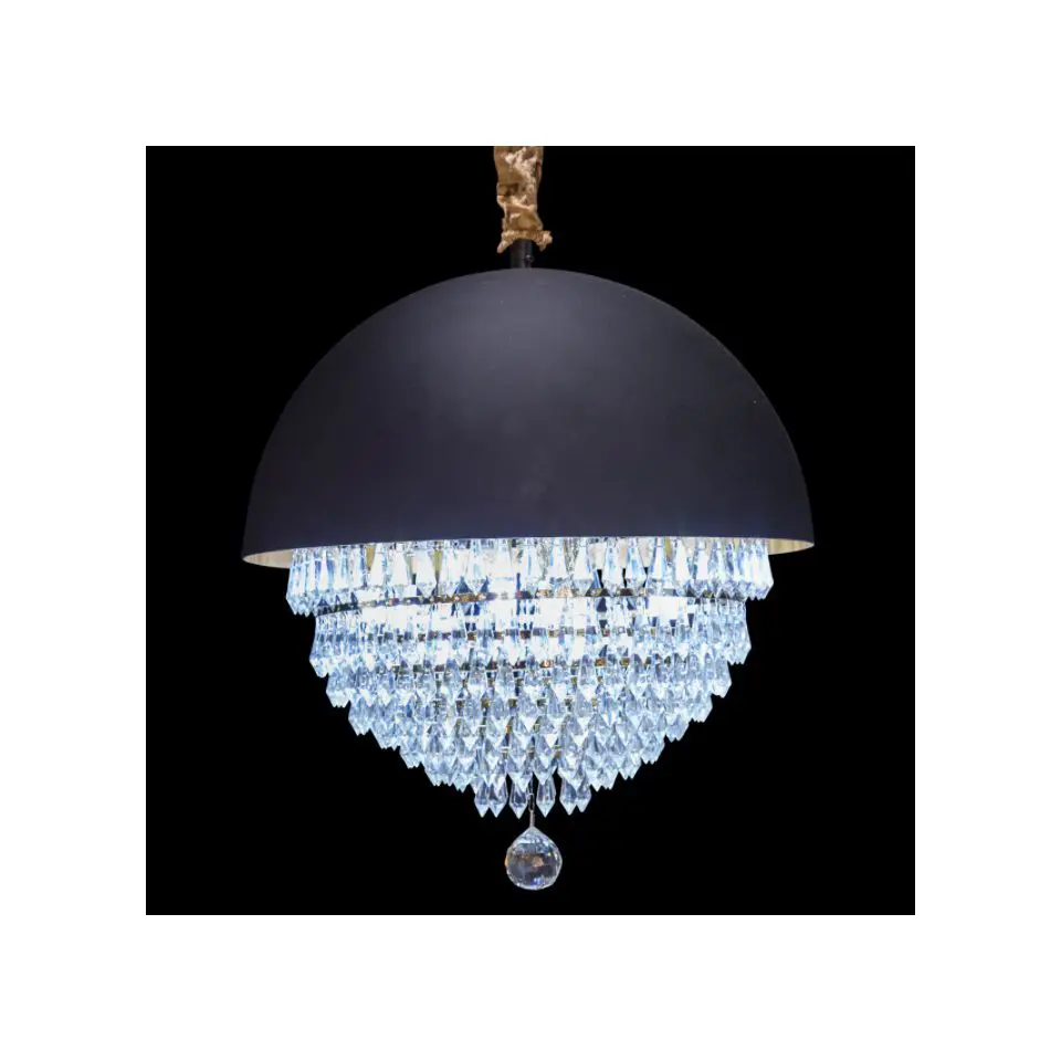 Modern chandelier with crystal details