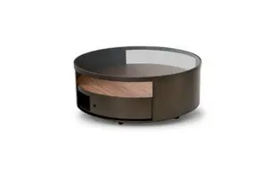 Stylish round table with storage