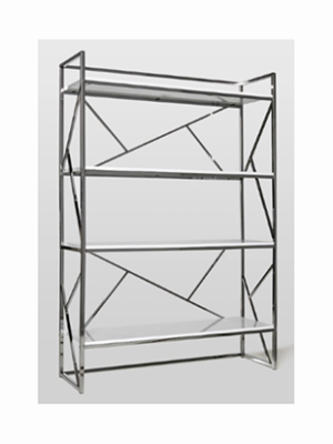 Industrial-style metal storage rack