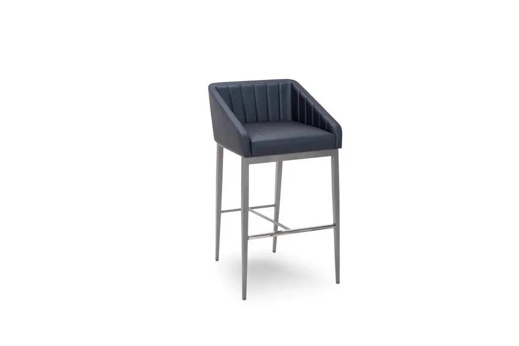 Modern bar stool with dark cushion