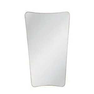 Curved edge rectangular mirror