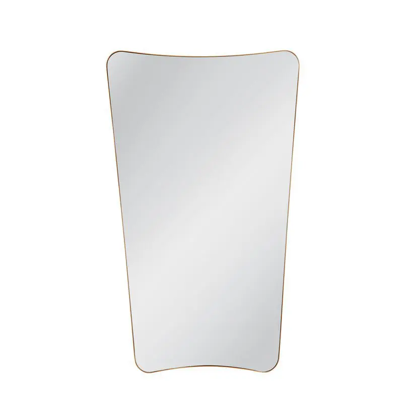 Curved edge rectangular mirror