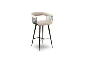 Modern bar stool with metal legs