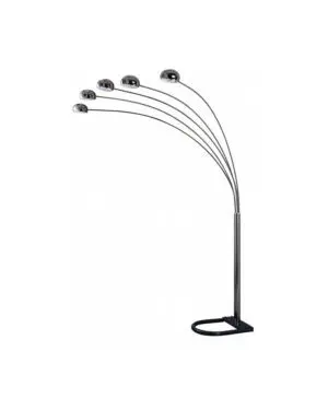 Contemporary chrome floor lamp fixture