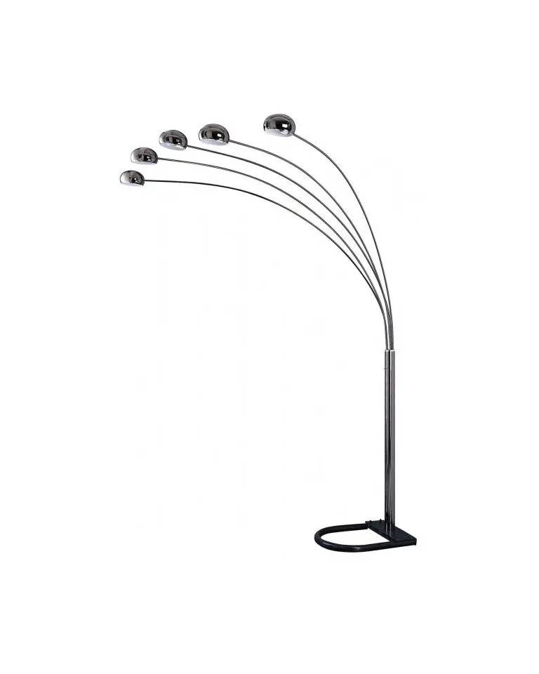Contemporary chrome floor lamp fixture
