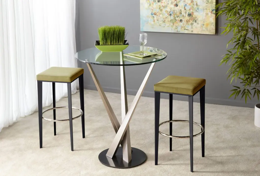 Stylish glass-top table and chairs