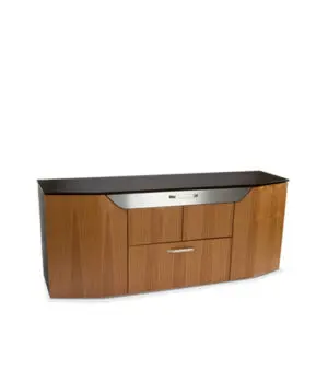 Wooden sideboard with dark top