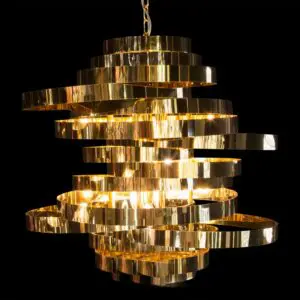 Hemispheres Silver Chandelier