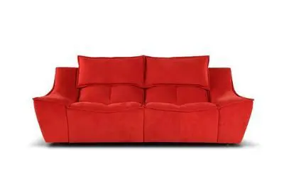 Stylish red loveseat design