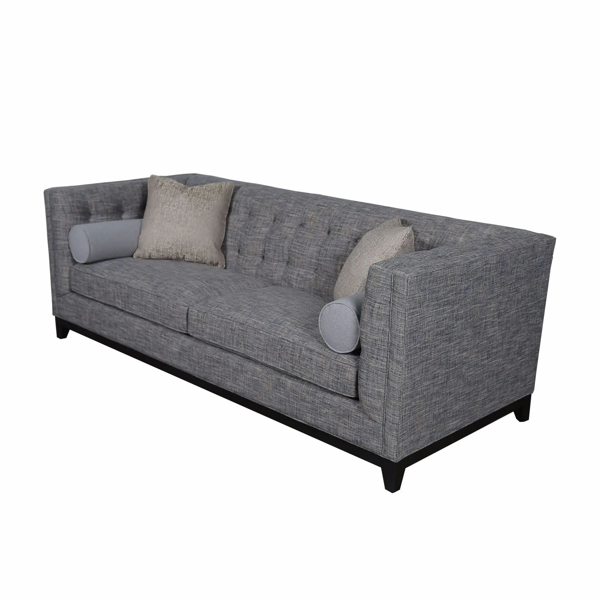 Gray sofa with cushions