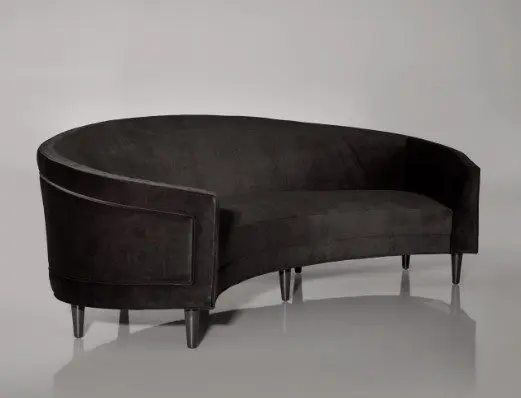 Elegant dark upholstered sofa design